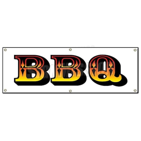 Signmission BBQ BANNER SIGN barbque bbq smoker ribs chicken cart signs bar-b-que B-72 BBQ Banner